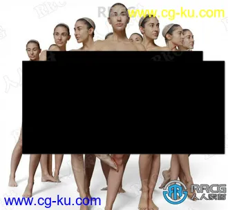 20组高精度女性姿势参考解剖3D模型合集的图片1