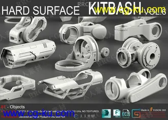 81组机械硬表面概念雕刻3D模型合集的图片3