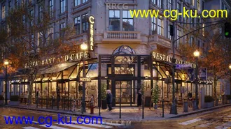 10组高质量欧式餐厅咖啡厅建筑外部场景3D模型合集 Evermotion Archexteriors第36季的图片2