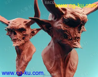 15组怪物基础网格Zbrush 3D模型与170组Zbrush笔刷合集的图片3