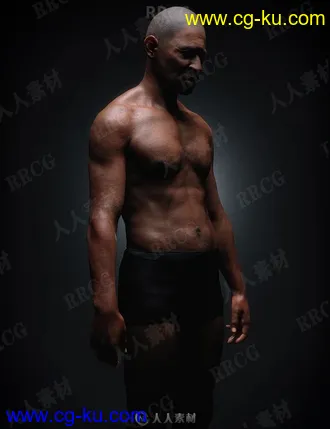 黝黑皮肤非洲男性角色3D模型合集的图片1