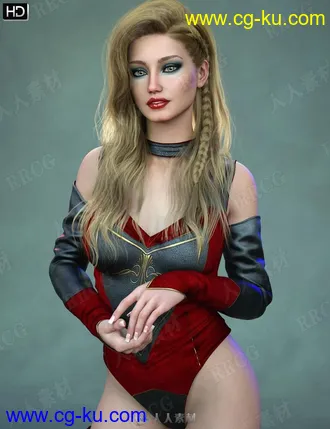 性感迷人女性角色浓重妆容3D模型合集的图片2