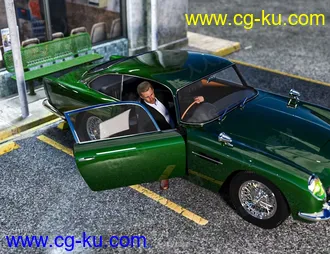 高品质小轿车人物车内坐姿3D模型合集的图片2