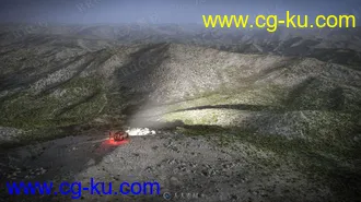 6种逼真莫哈韦沙漠3D景观地形3D模型合集的图片1