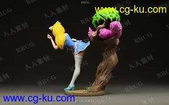 爱丽丝梦游仙境人物角色3D打印模型的图片1
