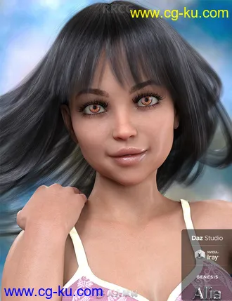 性感魅力年轻美丽女性梨形身材面部身体3D模型合集的图片1