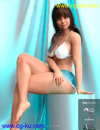 性感魅力年轻美丽女性梨形身材面部身体3D模型合集的图片2