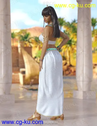 尼罗河女王性感高贵服饰套装3D模型合集的图片2