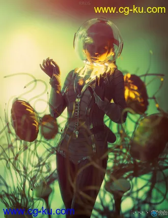 6 种不同形状变异科幻植物3D模型合集的图片3