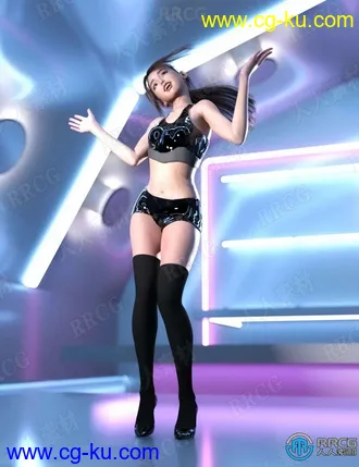 女性性感可爱爵士舞蹈妩媚姿势3D模型合集的图片1
