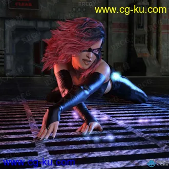 科幻战斗性感柔软女性猫式姿势3D模型合集的图片2