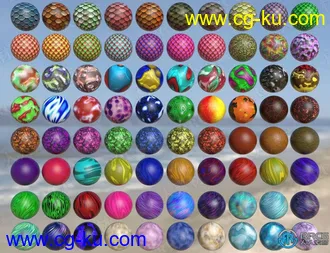 女性比基尼泳装套装花纹纹理贴图材质3D模型合集的图片1