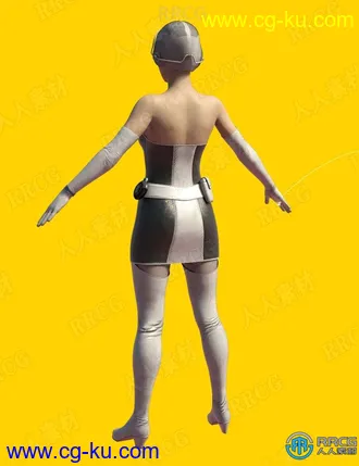 80年代复古幻想女性英雄服饰套装3D模型合集的图片1