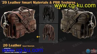 20组皮革皮质4K智能材质PBR纹理合集的图片2