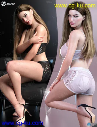 30组性感女性优雅自然姿势3D模型合集的图片3