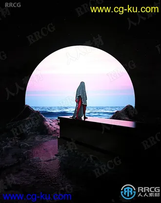 30组不同姿势布料披肩寺僧角色3D模型合集的图片2