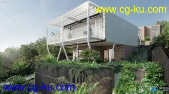 16种法桐海棠花等花园灌木高质量树木植物3D模型合集的图片2