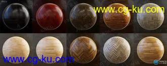 400组地板人行道屋顶木材PRB无缝纹理贴图合集的图片2