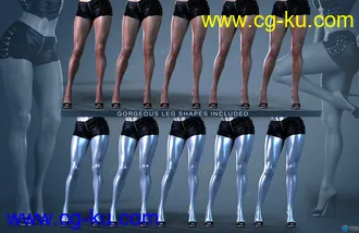 性感女模特腿部线条姿势3D模型合集的图片3