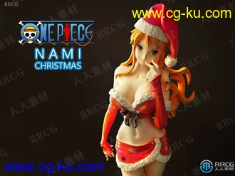海贼王Nami娜美动漫角色圣诞主题3D打印模型的图片1