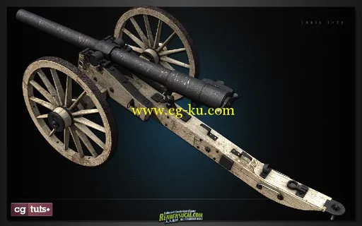 《3DsMax高分辨率火炮建模综合教程》（The Civil War Cannon – Modeling Day 1-2-的图片1