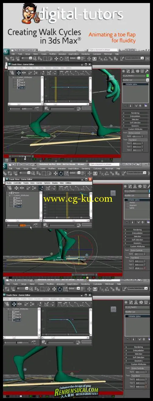 3DS Max 2010创建行走动画教程Digital Tutors Creating Walk Cycles的图片1
