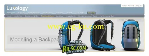 《Luxology官方modo系列视频教程--背包建模》Luxology.modo.Training.Video.Backpack.Modeling的图片1