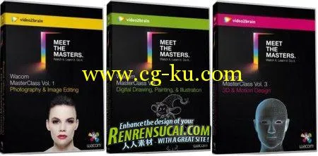 《CG绘画手绘板大师班高级训练教程合辑》video2brain Wacom MasterClasses Vol. 1-3的图片1