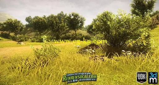 《UDK创建树叶树枝草地建模高级教程》3dMotive New Release Creating Foliage For UDK的图片2