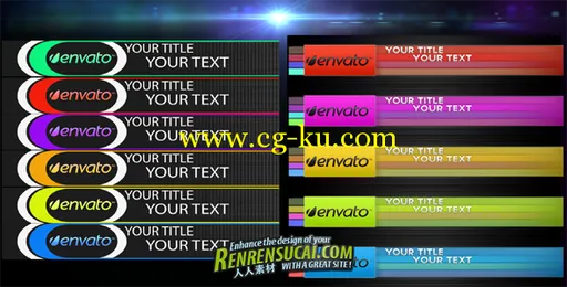 《电视包装横栏6组 AE包装模板》Videohive simple lower third pack 397349 After Effects Project的图片1