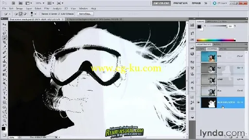 《Photoshop遮罩和合成头发高级教程》Lynda.com Photoshop Masking & Compositing Hair的图片2