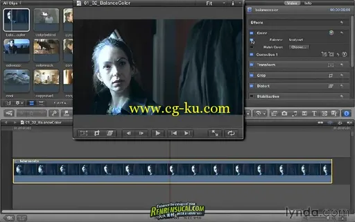 《Final Cut Pro X色彩校正高级教程》Lynda.com Color Correction in Final Cut Pro X的图片5