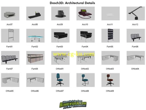 《3D城市交通路牌模型贴图合辑》DOSCH Design 3d Architectural Details的图片4