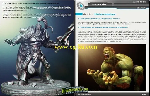《计算机图形与三维设计杂志2012年2月和3月合刊》CGArena February March 2012的图片1