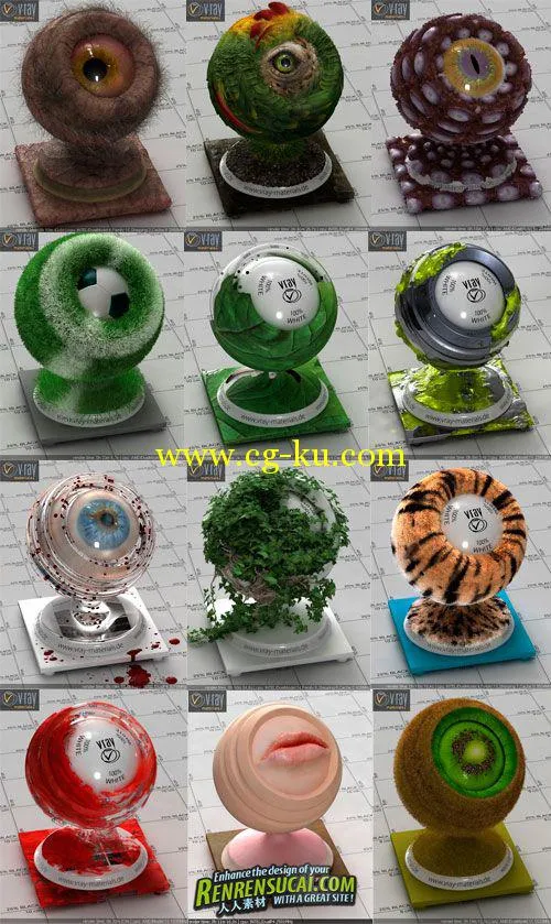 《VRay材质经典合辑》Platinum Collection VRay for 3Ds Max, Cinema4D, MentalRay的图片2