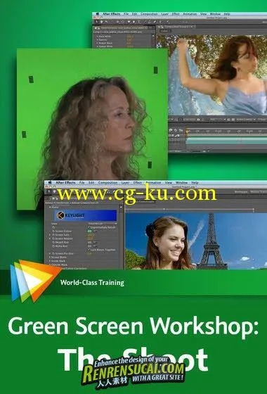 《绿屏拍摄虚拟场景合成影片高级教程》video2brain Green Screen Workshop The Shoot的图片1