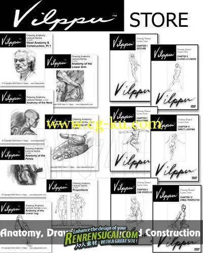 《人体结构绘画素描指南教程合辑》Vilppu Studio Anatomy Drawing Manual and Cons...的图片1