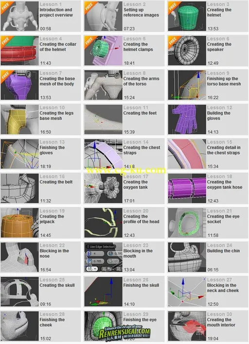 《3dsmax2012中Polygon建模与细分表面建模流程教程》Digital-Tutors Polygon and Sub-D Modeling Workf的图片2