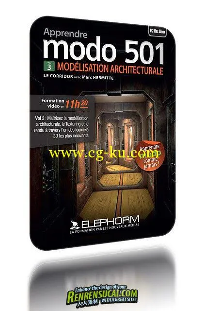 《modo 501先进技术教程第三辑》Elephorm Apprendre modo 501 Volume 3 modélisation architectur的图片1