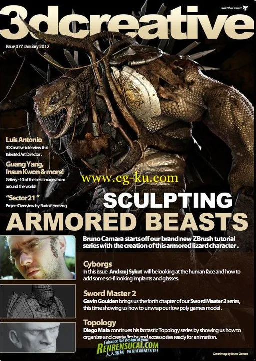 《3D创意CG杂志2012年1月刊》3Dcreative Issue 77 January 2012的图片1