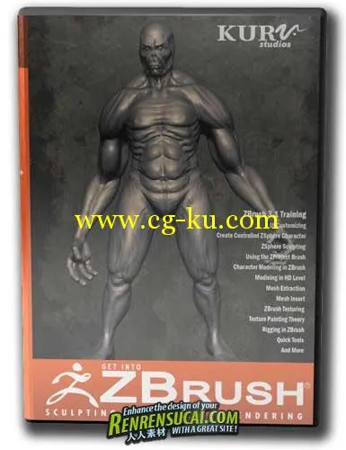 《Zbrush经典雕刻技巧训练教程》KURV studios : Get into ZBrush 3.1 - Sculpting, Texturing &的图片1