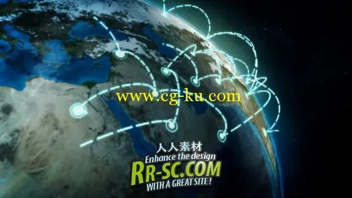 世界地图跳跃 视频素材 Videohive_world-communication的图片2