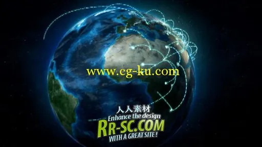世界地图跳跃 视频素材 Videohive_world-communication的图片3