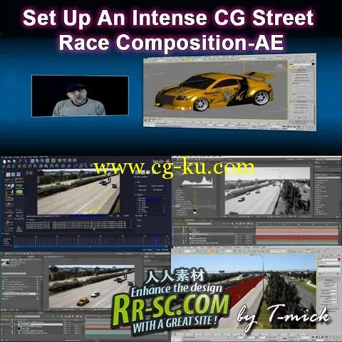 AE和Max结合使用制作赛车场景教程 Set Up An Intense CG Stree的图片1