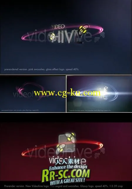 光晕环绕logo版本 AE片头模板 Videohive dynamo logo 64596的图片1