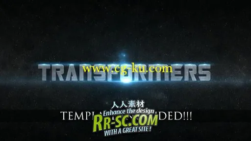 3D字体logo板式 AE片头模板4合1的图片3