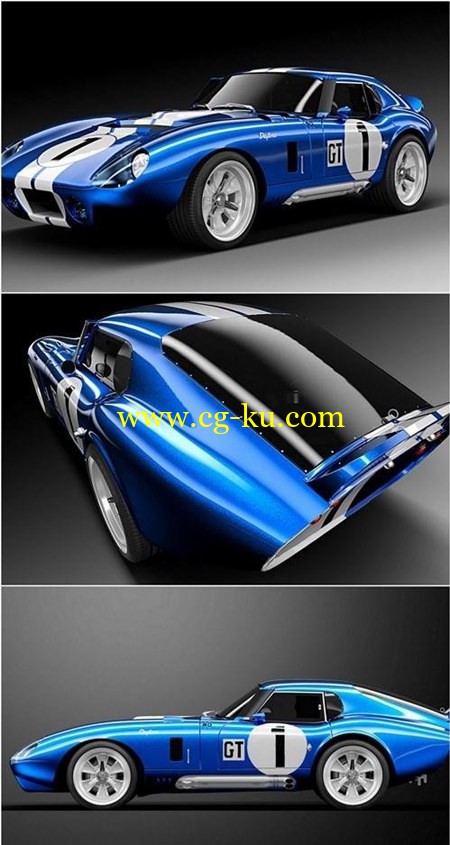 Shelby 1965 Cobra Daytona Coupe 3D Model的图片1