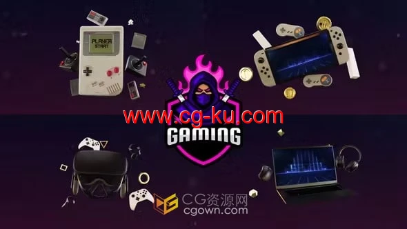 电子设备电竞游戏片头标志动画-AE模板的图片1