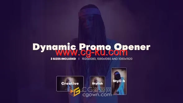 直播短视频开场时尚动态商业广告-AE模板的图片1