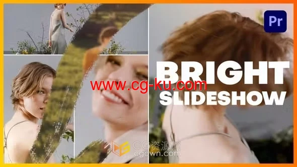 PR模板-手绘画笔过渡网格幻灯片快速动态多屏相册的图片1